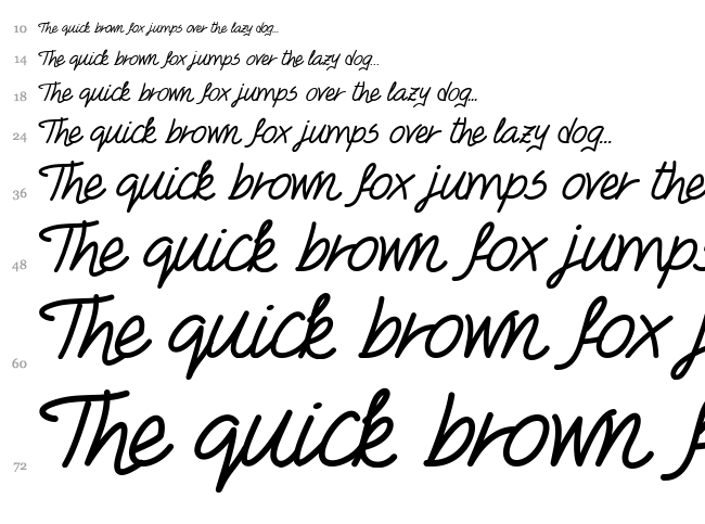 Foxes In Love font waterfall